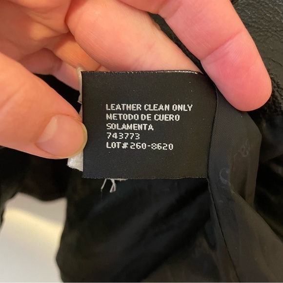 East 5th Genuine Leather Button Front Moto Jacket - Picture 5 of 7